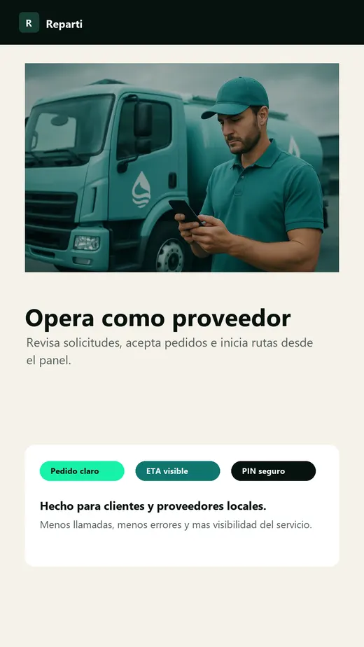 Reparti — pantalla 3